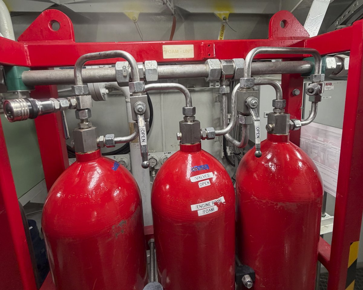 Marioff foam system cleaning and foam replacement
