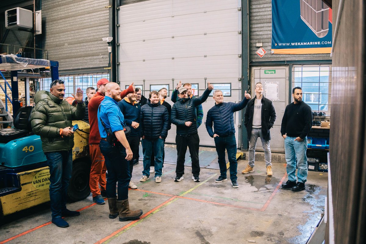 NGP and Weka Marines team gathered at Wekas facility in Rotterdam