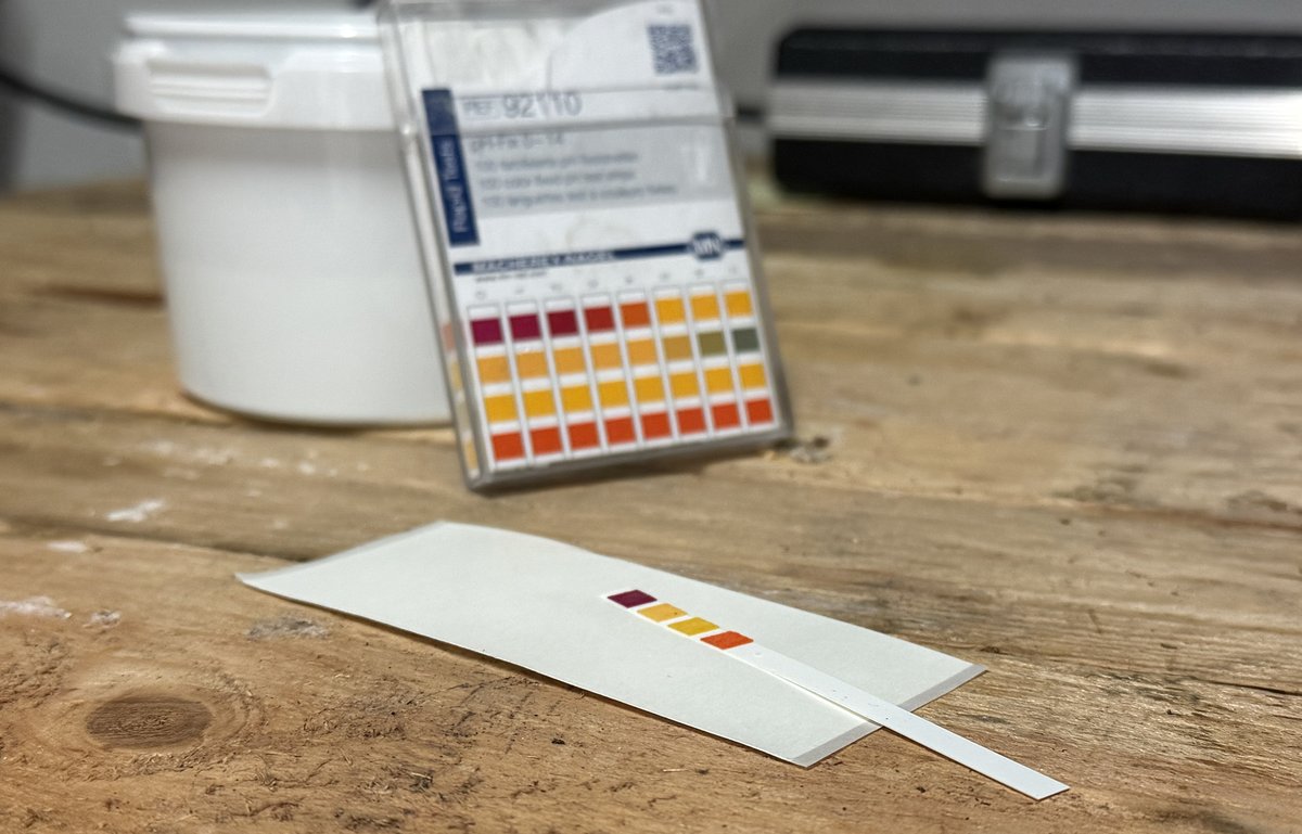 PH value sample, taken from one of our workshops