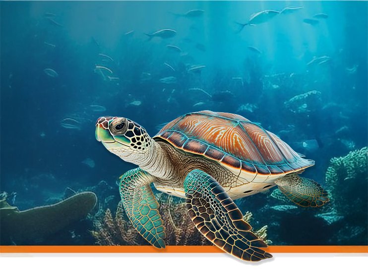 Weka Marine's turtle Mascot