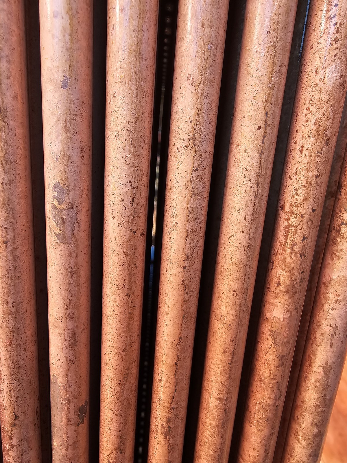 Front view of box cooler after chemical cleaning with Marine Fluid