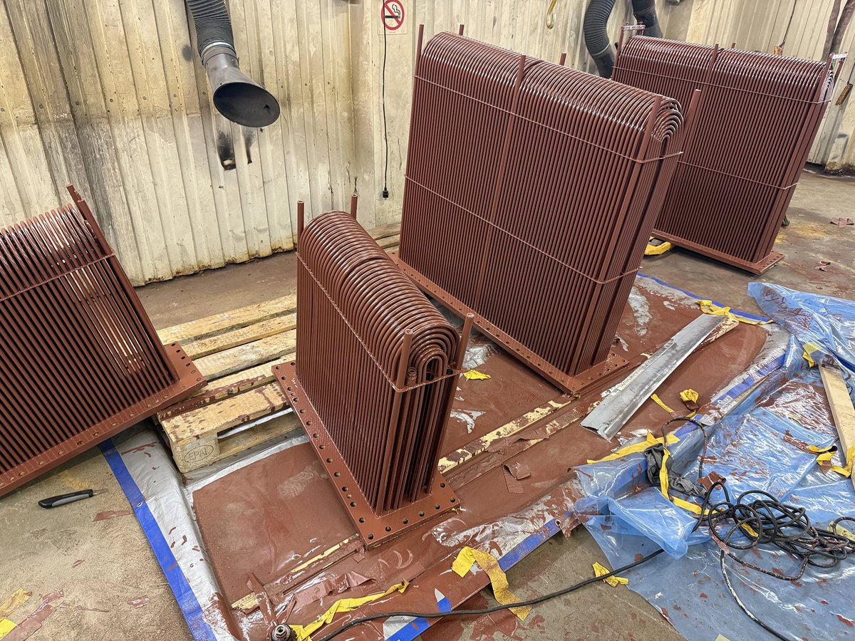 Newly coated box coolers for MF Lovund