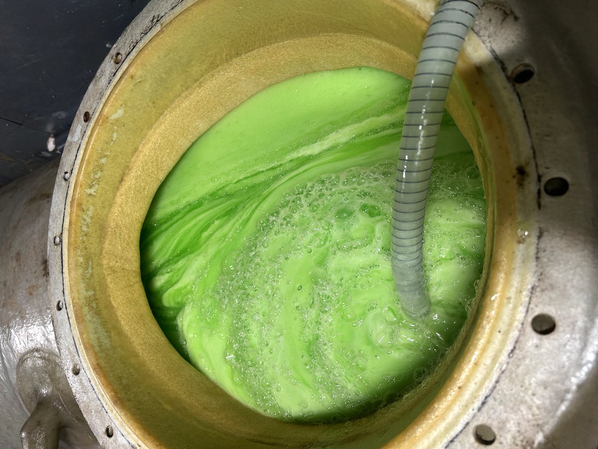 Replacing firefighting foam alone does not remove PFAS. Image of refilling new foam in foam tank