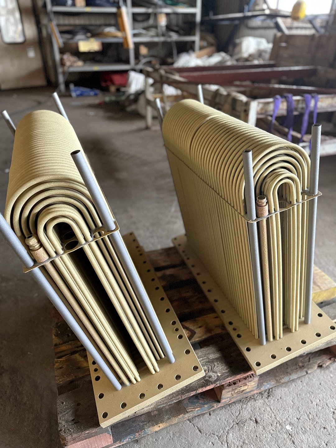 Sandblasted box coolers of MF Lovund